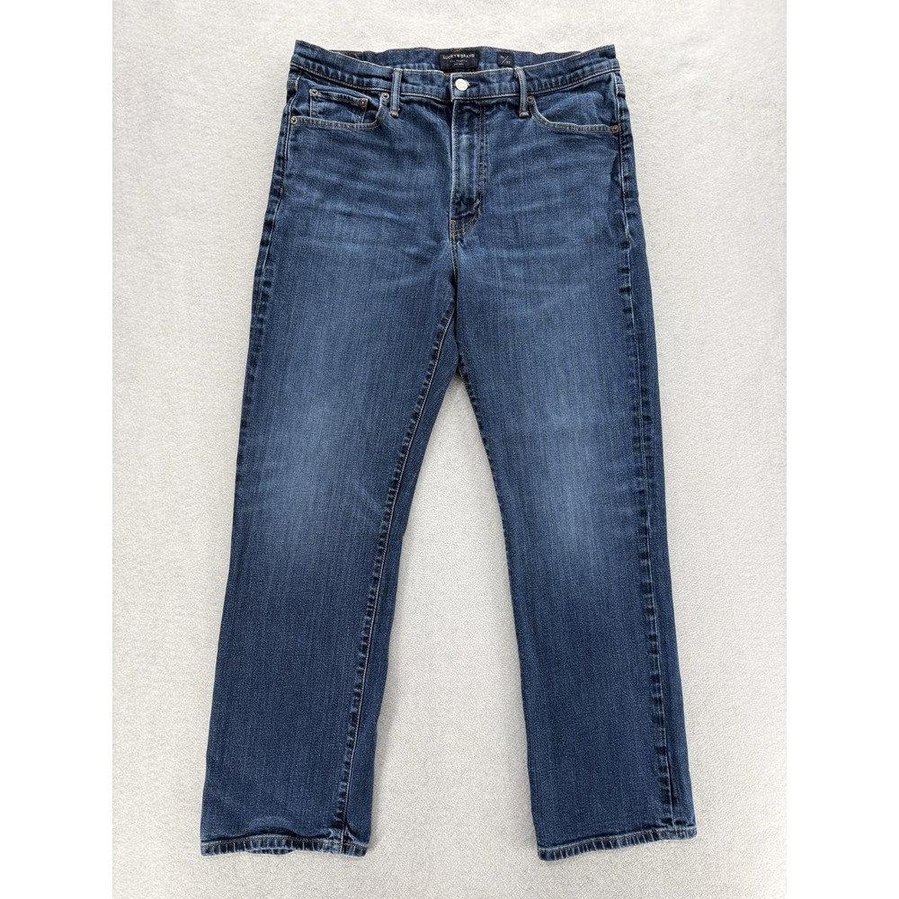 Lucky Brand 181 Relaxed Jeans Mens 36x32 Blue Medium Straight Stretch Denim Fit